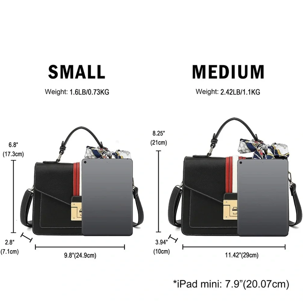 Medium Top Handle Satchel Handbag for Women Purses for Women, crossbody bag - Picture 4 of 6
